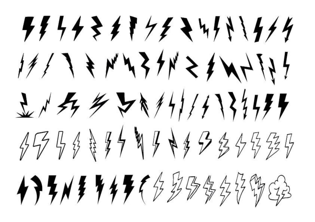 Lightning Bolt SVG, Flash Svg, Lightning Cut File, Electric Bolt ...