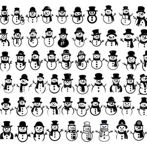 Schneemann SVG Bundle, Schneemann SVG, Weihnachtssvg, Schneemann Clipart, Schneemann Silhouette, Schneemann Cut Files für Cricut