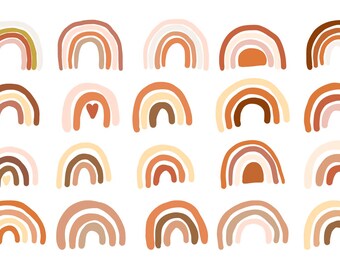 RAINBOW SVG , Boho Rainbow svg , Boho Rainbow Bundle , Boho Rainbow Cricut , Pastel Rainbow Svg , Rainbow Clipart , Rainbow Vector