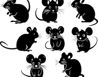 Rat Svg Bundle, Mouse Svg - Instant Download - Etsy UK