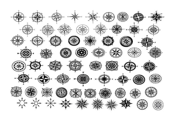 COMPASS BUNDLE SVG, Nautical Compass Svg , Vintage Compass Svg, Compass Clipart, Compass Files for Cricut, Compass Vector