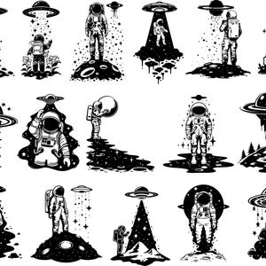 Astronaute SVG, Bundle SVG astronaute, Svg astronaute drôle, Svg extraterrestre, Clipart astronaute, vecteur astronaute
