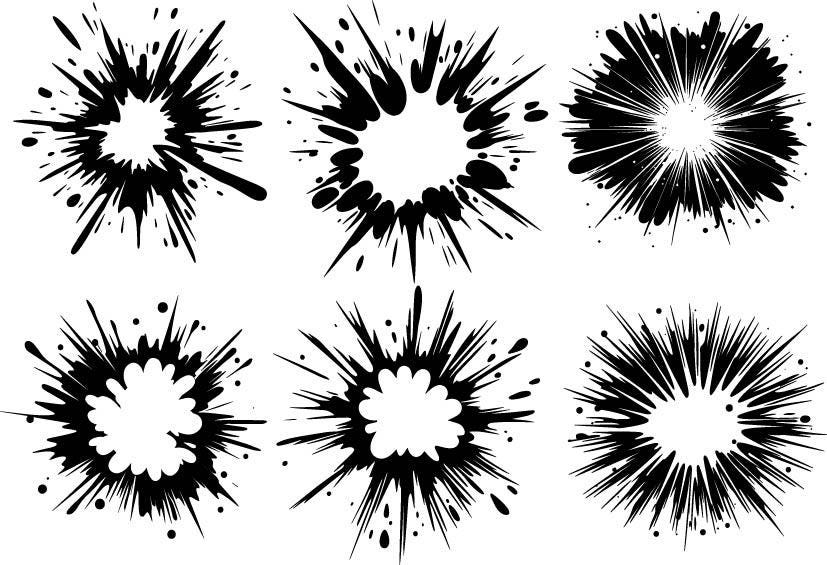 Explosions Bundle Svg, Explosion Svg, Explosions Clipart, Explosions ...