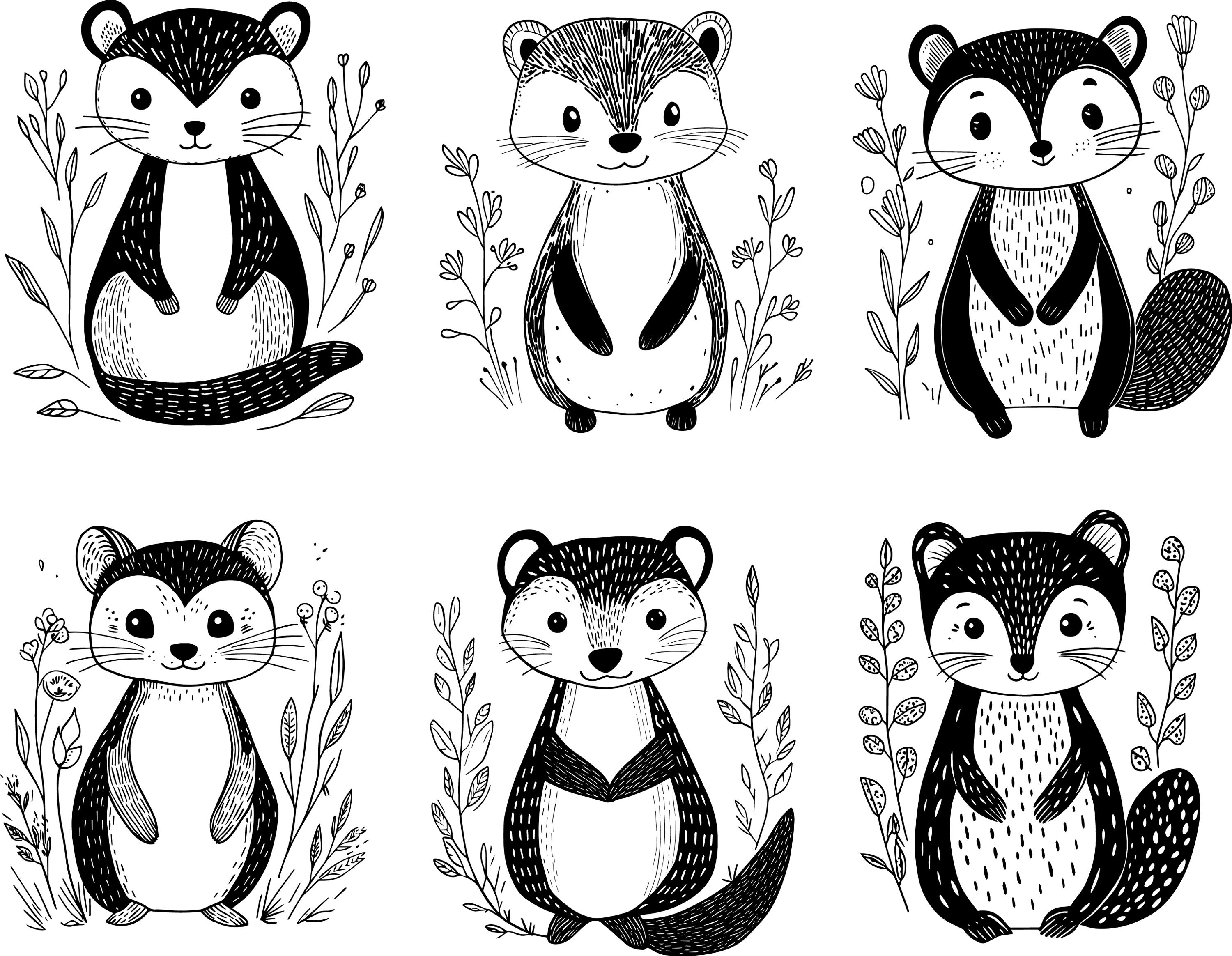 Marten Rabbit Svg Marten Svg, Wildflife Svg, Woodland Animals Svg, Weasel Svg, Marten ...