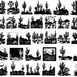 Wüstenszene SVG-Bundle, Wüste SVG, Wüstenlandschaft Clipart, Wüstenszene Cricut, Wüstenszenarien
