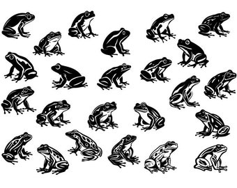 Frosch SVG Bundle, Frosch Silhouette, Frösche Clipart, Frosch SVG geschnitten Dateien für Cricut, Kröte SVG