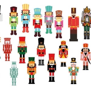 NUTCRACKER BUNDLE SVG, Clipart de quebra-nozes, Svg de Natal, arquivos de quebra-nozes para Cricut, arquivos de corte Svg