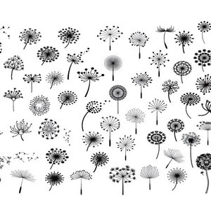 DANDELION SVG, Dandelion Bundle Svg, Dandelion Cricut, Dandelion Cut Files, Dandelion Clipart, Dandelion Silhouette