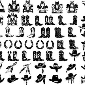 Cowboy Bundle Svg, Cowboy Clipart, Cowboy Cut Files For Cricut, Cowboy Vector, Western Svg