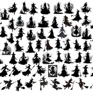 WITCH SVG, Witch Bundle Svg, Halloween Svg, Halloween Witch Svg, Witch Clipart, Witch Cut Files For Cricut, Witch Silhouette