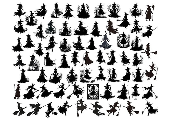 WITCH SVG, Witch Bundle Svg, Halloween Svg, Halloween Witch Svg, Witch Clipart, Witch Cut Files For Cricut, Witch Silhouette
