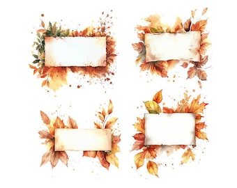 Aquarell Herbst Rahmen Clipart, Aquarell Herbst Rahmen, Herbst Rahmen Clipart, Herbst Rahmen Clipart
