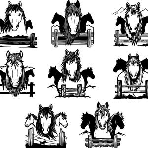 Horse SVG Bundle, Horse Vector, Horse Clipart, Cowboy Svg, Horse Silhouette Svg, Horse Lover Svg
