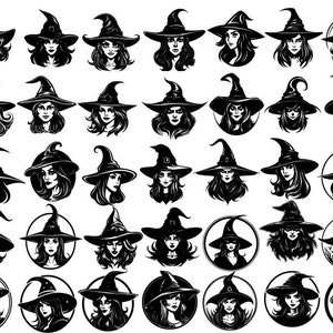 WITCH SVG BUNDLE, Witch Svg, Witchcraft Svg, Halloween Svg, Witch Clipart, Witch Cut Files For Cricut, Halloween Witch Svg