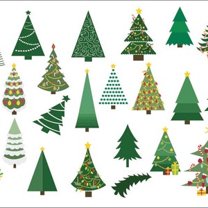 Pacchetto SVG albero di Natale, SVG di Natale, SVG albero di Natale, Clipart di Natale, File di taglio di Natale per Cricut