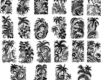 Hawaiisches Thema zwar, Tropisch, nicht für Cricut, Tropisch, Tropisch, Tropisch, Hawaii, Tropischer Vektor