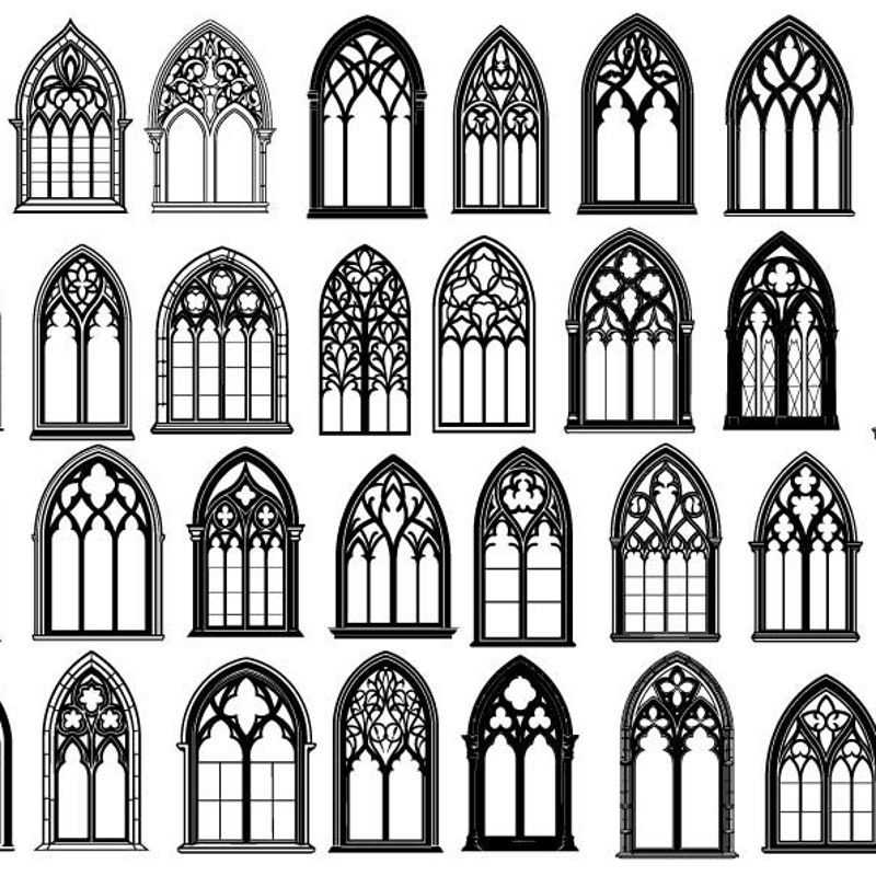 Arched Window Clipart Png - Etsy