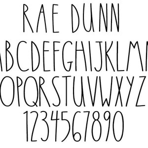 Rae Dunn Font Svg , Farmhouse Font , Rae Dunn Alphabet SVG , Skinny Alphabet , Rae Dunn Cut Files , Rae Dunn Cricut