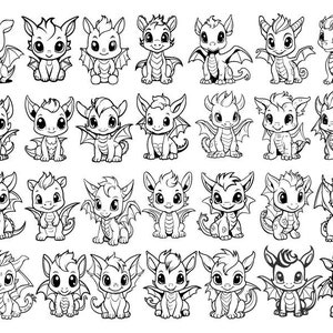 Niedliche Drachen-Svg-Bundle, Cartoon-Drachen-Svg, Kinder-Drachen-Svg, Drachen-Clipart, Drache-Schnitt-Dateien für Cricut, Drache-Vektor