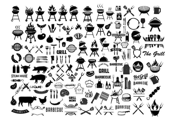 Barbeque SVG Bundle, BBQ Svg Bundle, BBQ Svg, Grilling Svg, Kitchen Svg, Bbq Cut Files , Bbq Clipart, Grilling Clipart, Food Svg
