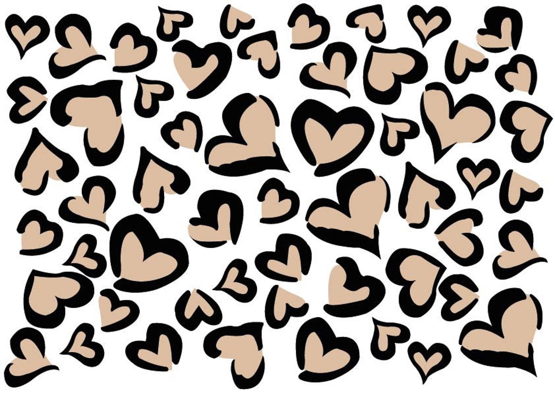 CHEETAH PRINT SVG Cheetah Pattern Svg Leopard Heart Pattern - Etsy
