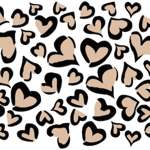 CHEETAH PRINT SVG, Cheetah Pattern Svg , Leopard Heart Pattern Svg , Animal Print Seamless , Cheetah Clipart , Animal Print Cricut