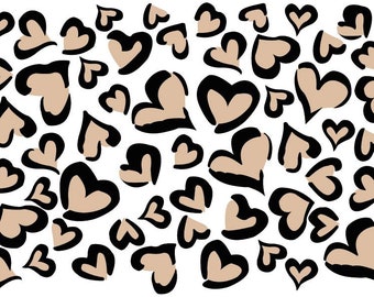 CHEETAH PRINT SVG, Cheetah Pattern Svg , Leopard Heart Pattern Svg , Animal Print Seamless , Cheetah Clipart , Animal Print Cricut