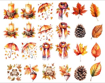 水彩画の秋の葉、水彩画の秋のPNG、秋のクリップアート、秋のクリップアート、秋のテーマのクリップアート、葉のクリップアート