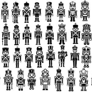 NUTCRACKER SVG, pacote de quebra-nozes Svg, silhueta de quebra-nozes de Natal, clipart de quebra-nozes, arquivos cortados de quebra-nozes para Cricut