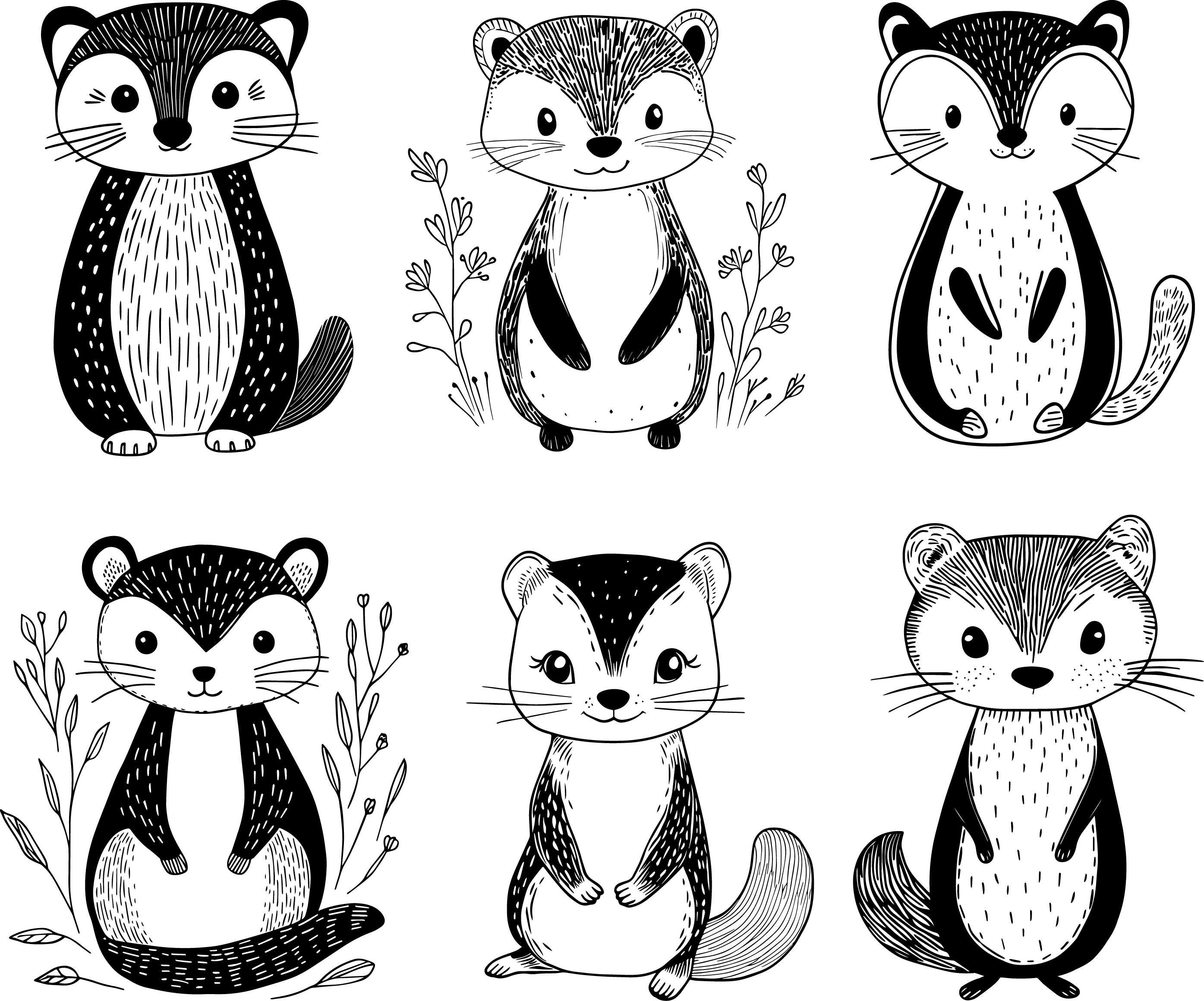 Marten Rabbit Svg Marten Svg, Wildflife Svg, Woodland Animals Svg, Weasel Svg, Marten ...