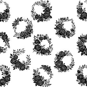 Couronne de roses Svg, Svg de Rose Bundle, Rose des cliparts, Rose couper des fichiers pour Cricut, vecteur de Rose, belle Rose Svg