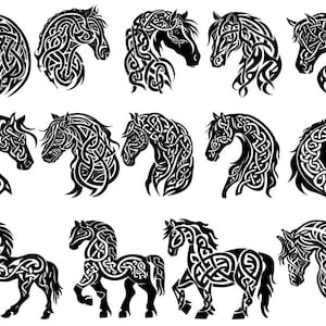 Pferd svg, keltisches svg, Pferd SVG-Bundle, keltisches Pferd svg, Pferd Silhouette, Pferd Clipart, Pferd Cut-Dateien für Cricut