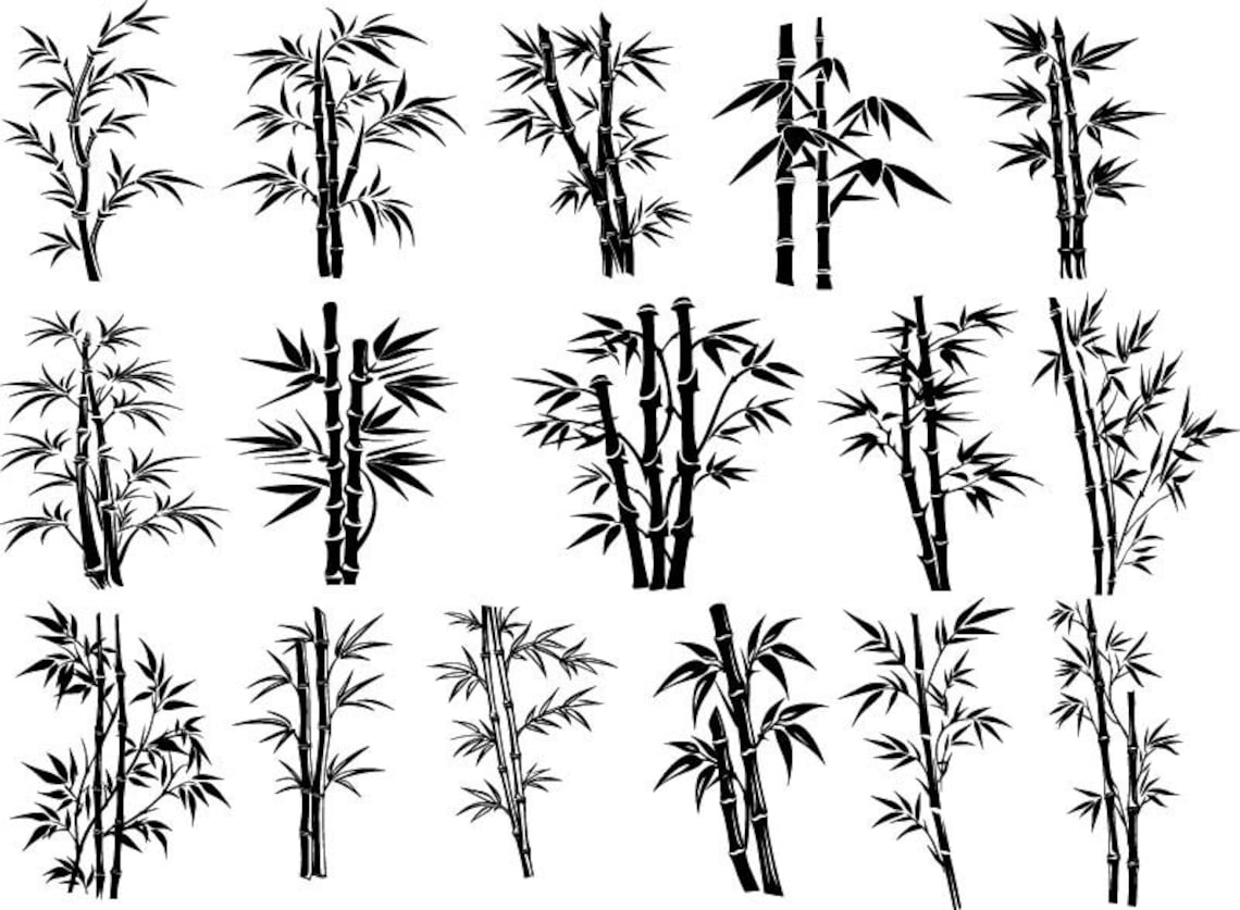 Bamboo Bundle Svg, Bamboo Clipart, Bamboo Cut Files for Cricut, Bamboo ...