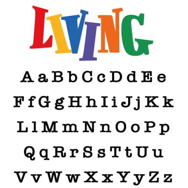 Living My Bestie Life, TV Show Alphabet, Files for Cricut , Letters Silhouette Instant Download