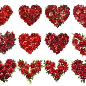 Watercolor Valentine's Day, Watercolor Red Roses Clipart, Valentines ...