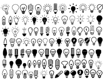 Light Bulb SVG Bundle, Light Bulb PNG Bundle, Light Bulbs Svg, Light Bulb Clipart, Light Bulb Cut Files For Cricut, Light Bulb Vector
