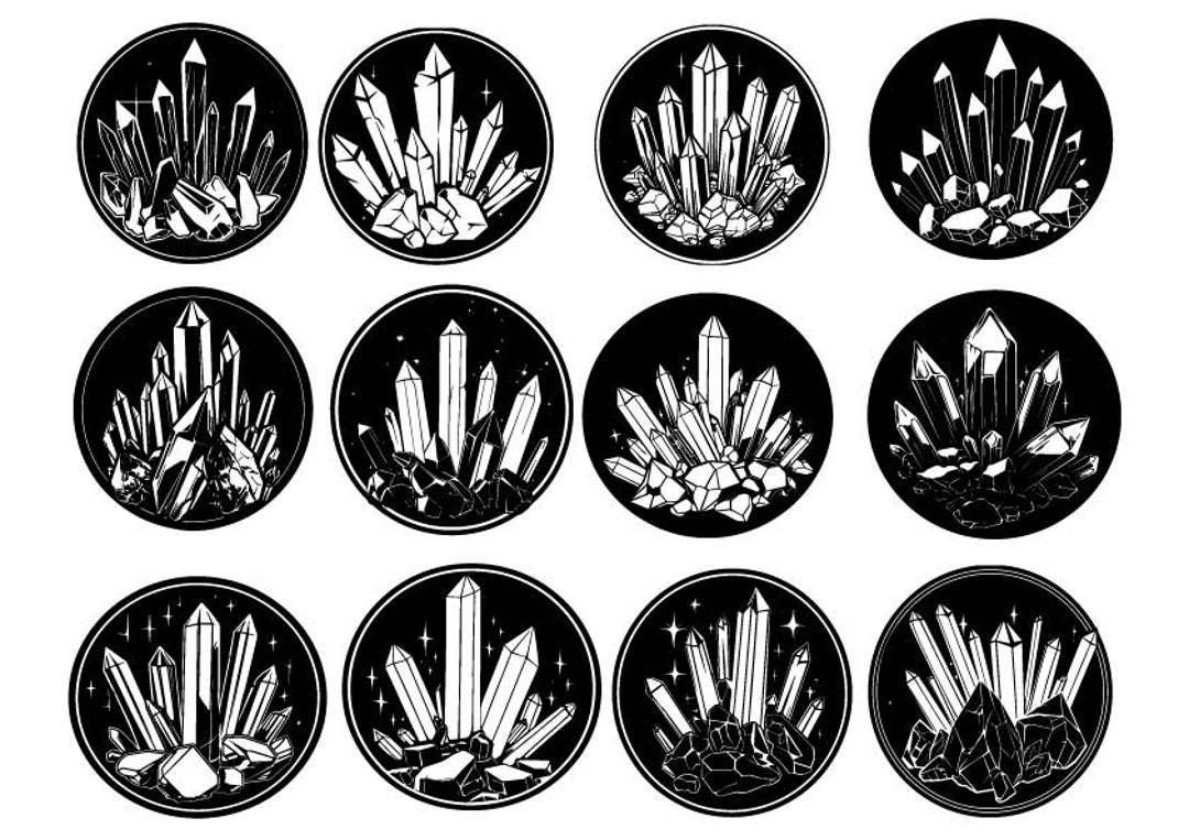 Crystals Bundle Svg, Crystals Cut Files for Cricut, Crystals Clipart ...