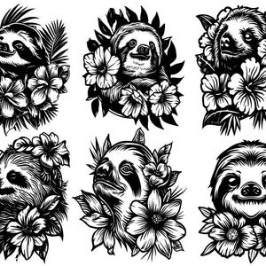 Faultier SVG, Faultier Clipart, Faultier Schnitt, Faultier Vektor