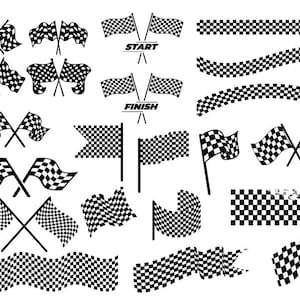 RACING FLAGGE SVG, Zielflagge SVG, Racing Flagge Clipart, Racing Flagge Cricut, Flagge SVG, Racing Stripes SVG, Start Flaggen svg