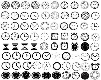 時計 SVG、時計の文字盤 SVG、時計の文字盤バンドル SVG、時計の文字盤クリップアート、時計の文字盤カットファイル Cricut、時計の文字盤シルエット