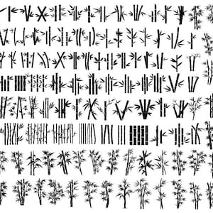 Bundle di bambù in formato SVG, clipart di bambù, file tagliati di bambù per Cricut, bastoncini di bambù in formato Svg, vettore di bambù