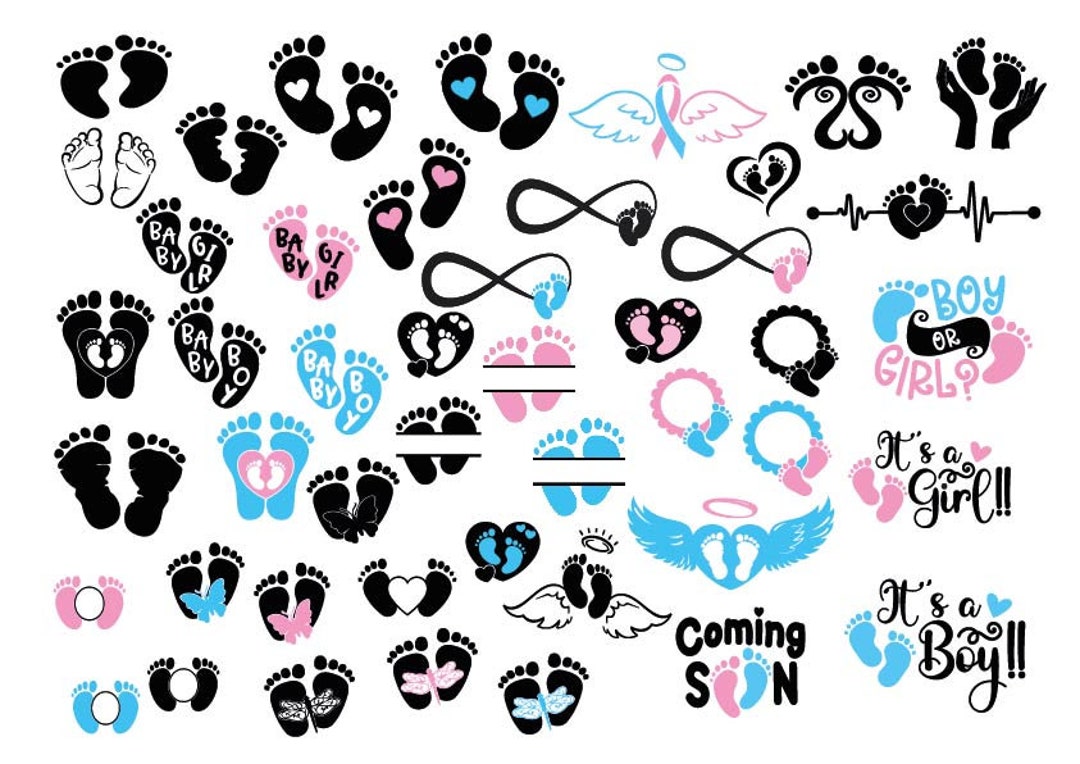 Baby Footprint, Baby Feet SVG, Baby Svg , Baby Footprint Bundle SVG
