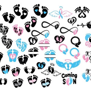 Baby Fußabdruck, BabyFüße SVG, Baby Fußabdruck Bundle, Dateien für Cricut , Clipart , Sofort Download