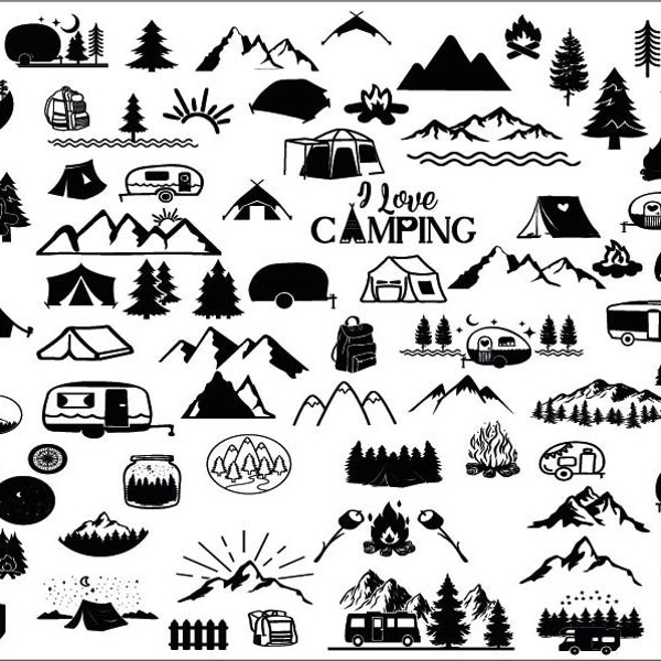 Camping Clip Art - Etsy