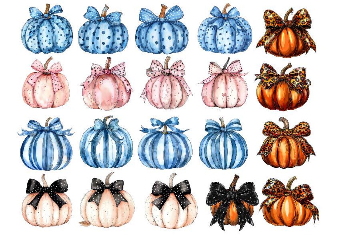 Watercolor Pumpkin Clipart, Fall Pumpkins Clipart, Halloween Clipart ...