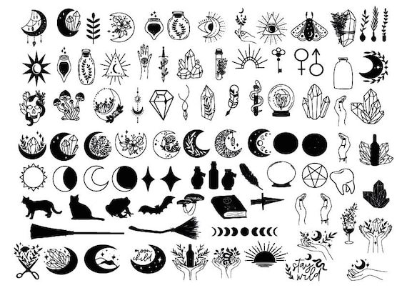 Witchcraft Svg , Mystic Svg, Witchcraft Clipart, Mystic Clipart , Witchcraft Cricut , Designs Boho Svg, Mystic Cut Files