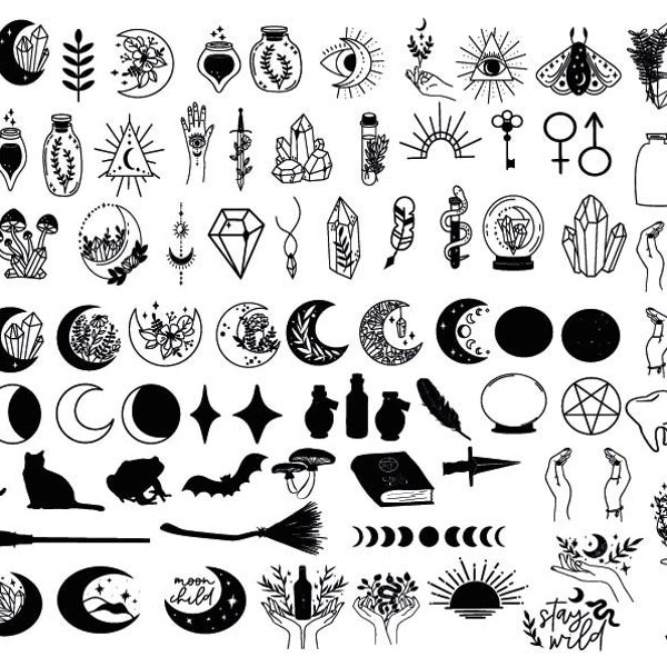 Witchcraft Svg , Mystic Svg, Witchcraft Clipart, Mystic Clipart , Witchcraft Cricut , Designs Boho Svg, Mystic Cut Files