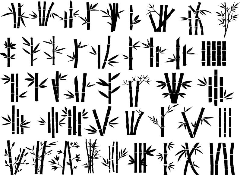 Bamboo Bundle Svg, Bamboo Clipart, Bamboo Cut Files for Cricut, Bamboo ...