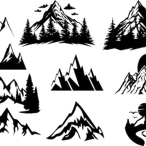 Forêt Bundle SVG, svg forêt, forêt Png Bundle, Clipart forêt, forêt couper des fichiers pour Cricut, aventure Svg, Svg extérieur, montagne Svg image 6