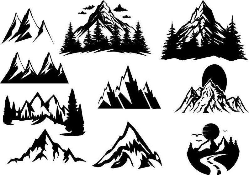 Forêt Bundle SVG, svg forêt, forêt Png Bundle, Clipart forêt, forêt couper des fichiers pour Cricut, aventure Svg, Svg extérieur, montagne Svg image 6